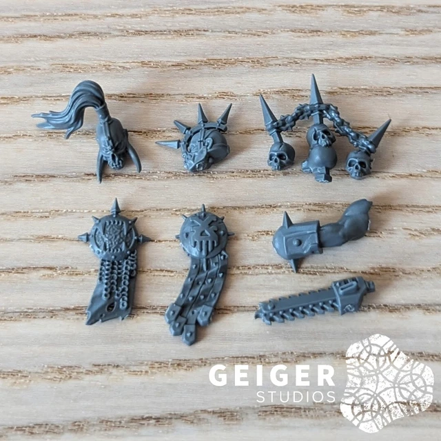 WARHAMMER 40K WORLD Eaters Chaos Bits Jakhals Pack Trophées Leader