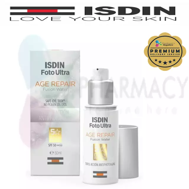 ISDIN FOTO ULTRA  FLUID SPF50+ 50 ml AGE REPAIR WATER LIGHT TEXTURE