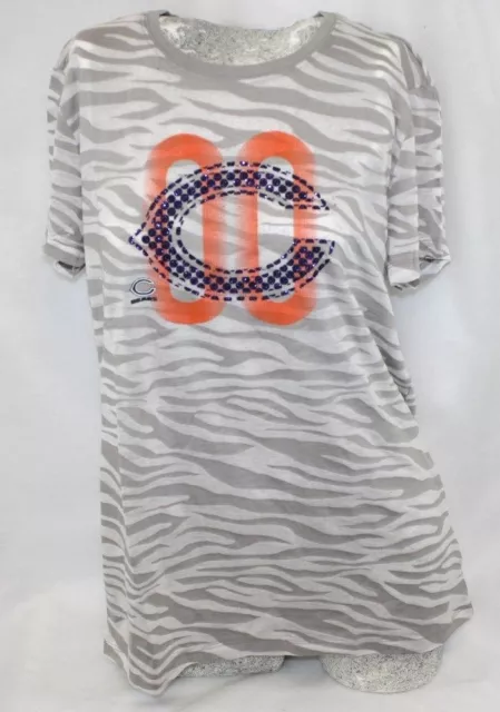 NEUF Chemise femme REEBOK Chicago BEARS imprimé animal Henley 3108 W équipement NFL