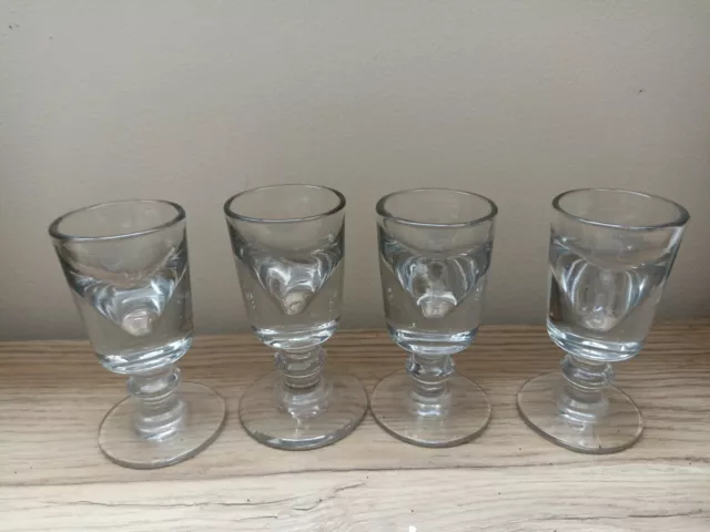 Lot De 4 Verres A Liqueur Vintage