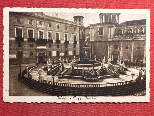 Cartolina - Palermo - Piazza Pretoria - 1920 ca.