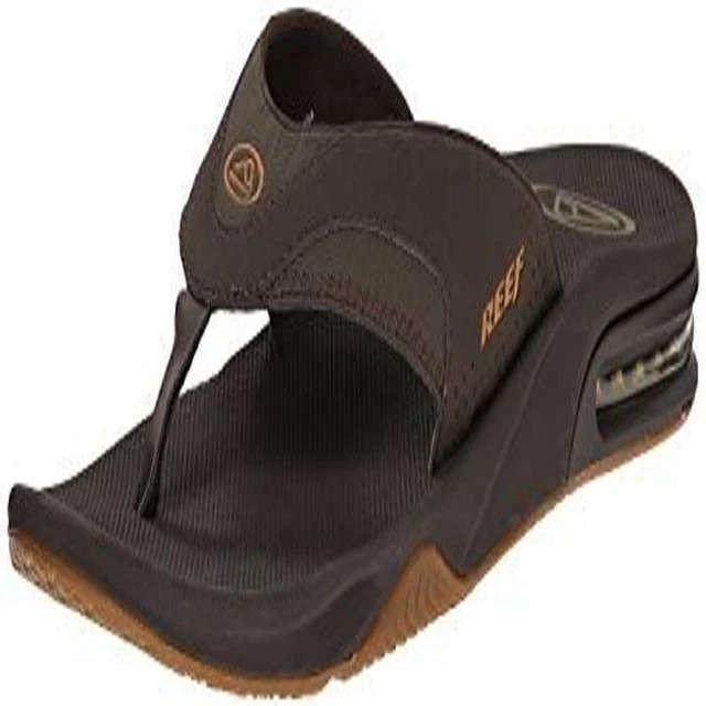 Reef Men's Sandals, Fanning, Brown/Gum, 10 10, Brown/Gum