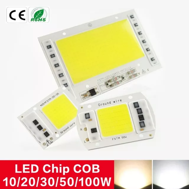 10W20W30W50W100WHohe Leistung LED COB Chip Kein Bedarfstreiber 220V IC Flutlicht