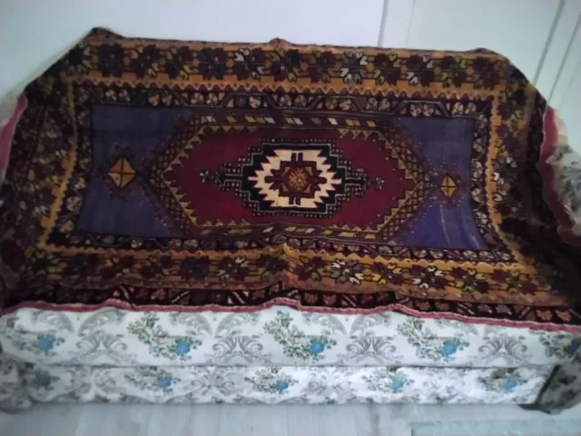 RARE Antique 19 th century HANDMADE carpet rug, Vintage home decor, Turkish rug