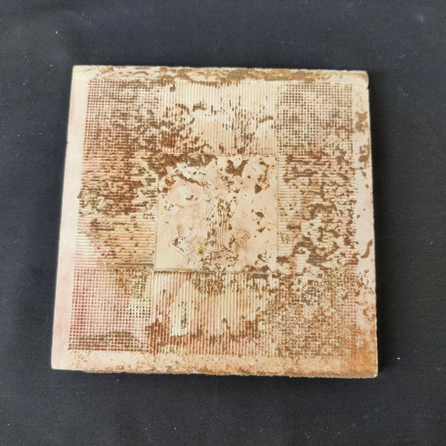 1940s Vintage Majolica Decorative Nouveau Architecture Furniture Tile 4Pcs Japan 6