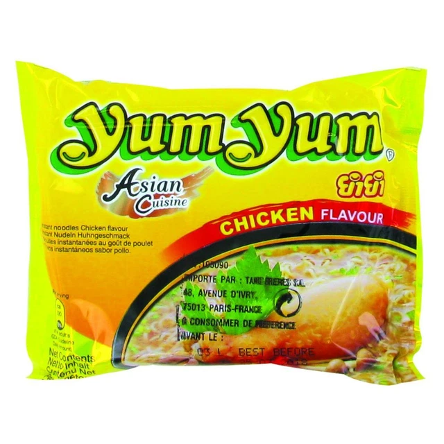 Soupe de nouilles instantanées en sachet saveur Poulet 60G - Marque YUMYUM