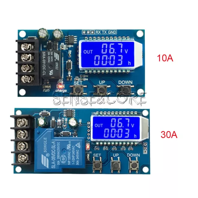 6V-60V Lithium Battery Charge NC Control Protection Board  LCD Display 10A/30A