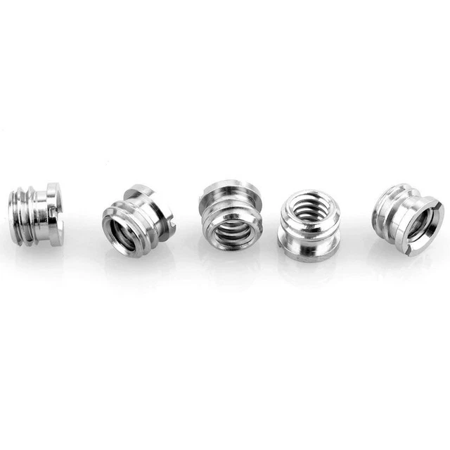 5 Pack 1/4 inch to 3/8 inch Convert Screw Standard Adapter Reducer Bushing  V4N4 2
