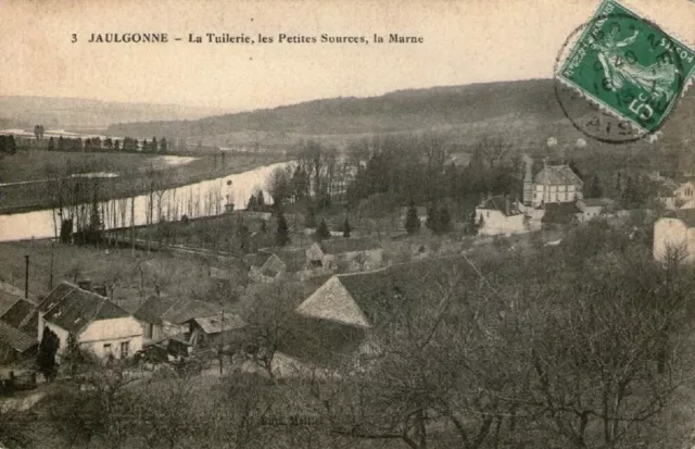 Y18 / Dept 02 Cpa 1910 Jaulgonne La Tuillerie Les Petites Sources La Marne Be