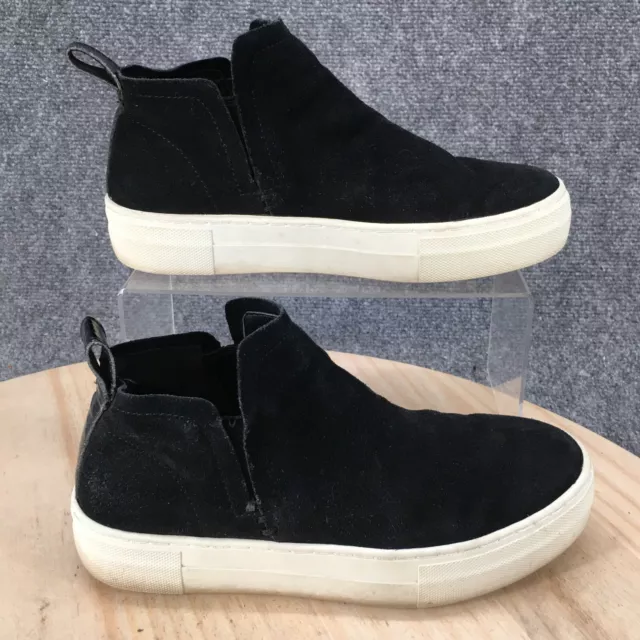 SKECHERS SHOES 6.5 Street Alba Hilow Sneakers Slip On 73875 Black