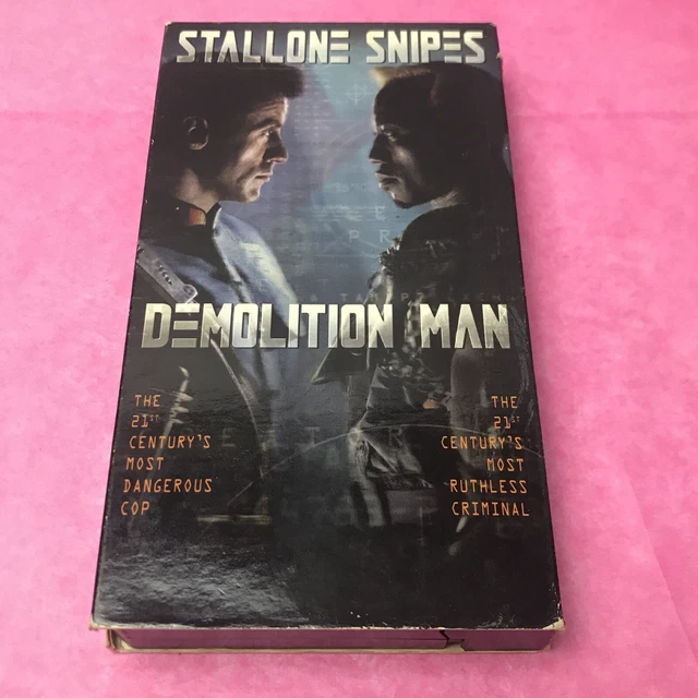 DEMOLITION MAN VHS Tape Scifi Sylvester Stallone Wesley Snipes 4 40 