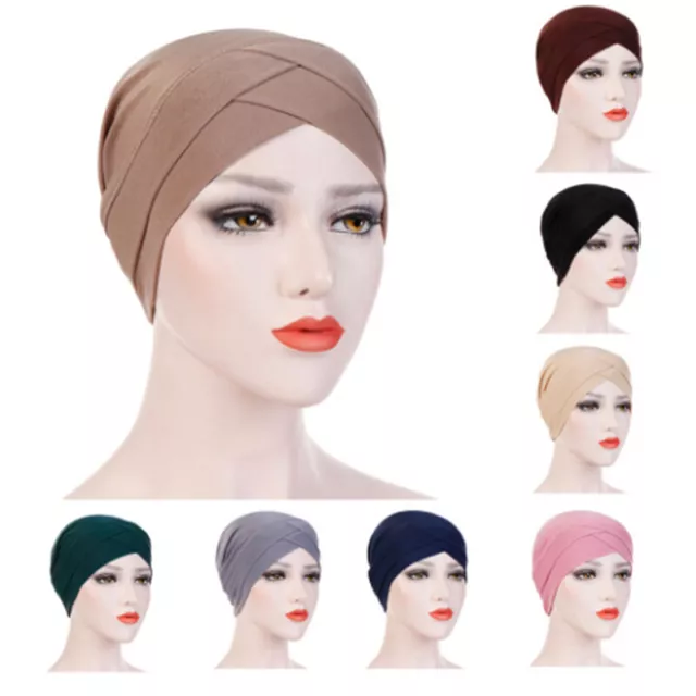 Copertura completa cappellini hijab interni elasticizzati musulmani berretto turbante islamico sottoscarsa BoA-H7
