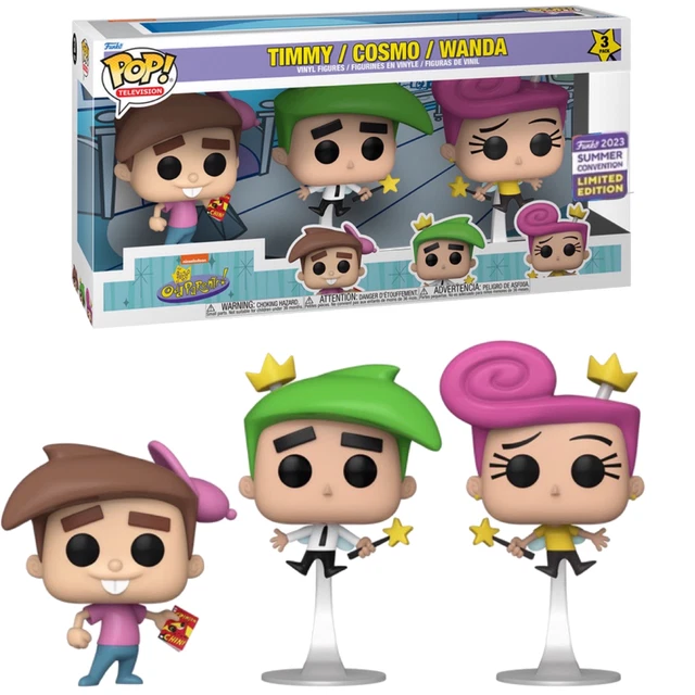 FAIRLY ODD PARENTS Timmy Wanda Cosmo 3PK SDCC 2023 Funko Pop Vinyl
