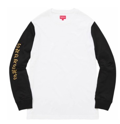 SUPREME 2 TONE Sleeve Logo XL Top White Black Shirt New $67.00 ...