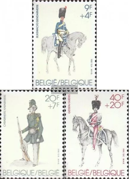 Belgien 2083-2085 (kompl.Ausg.) postfrisch 1981 Militäruniformen
