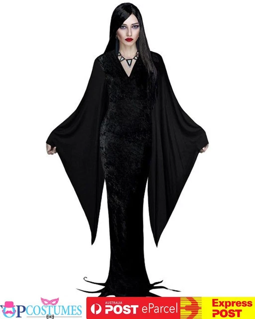MISS DARKNESS THE Addams Family Morticia Fancy Dress Halloween Costume 61.00 PicClick AU