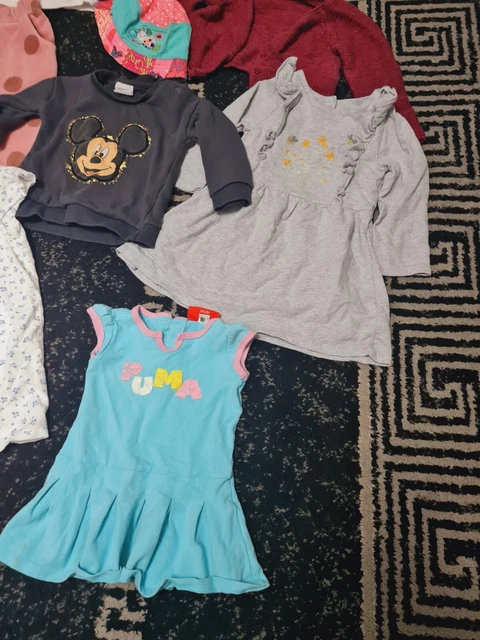 #C67💜 Huge Bundle Of Baby Girl Clothes 12-18months NEXT GEORGE DISNEY RIVER PUM 9