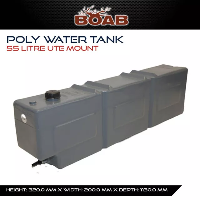 Boab Poly Water 55 Litre Tank Ute Mount Utility 4x4 4WD Offroad Touring Camping