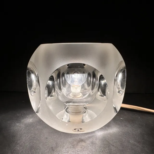 Vintage Peill Putzler Mid Century Table Lamp Facet Globe Germany Modern HTF