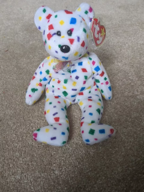 TY Beanie Babies TY 2K Bear - With Tag Cover - Rare With Errors