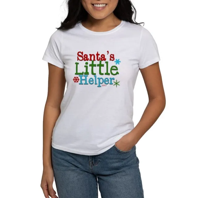 CafePress Santas Little Helper T Shirt Women's T-Shirt (994168267)