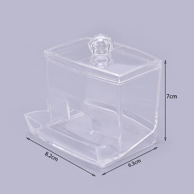 Hot Clear Acrylic Cotton Swab Storage Holder Box Cosmetic Makeup Organizer n#km 11