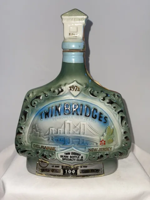 1971 Jim Beam Twin Bridges Decanter Bottle