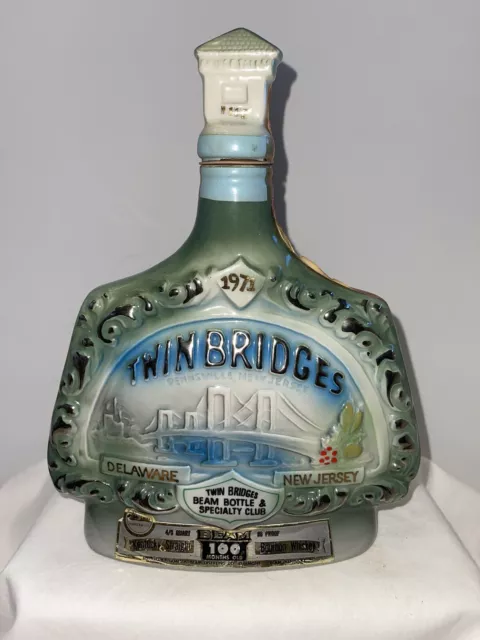 1971 Jim Beam Twin Bridges Decanter Bottle