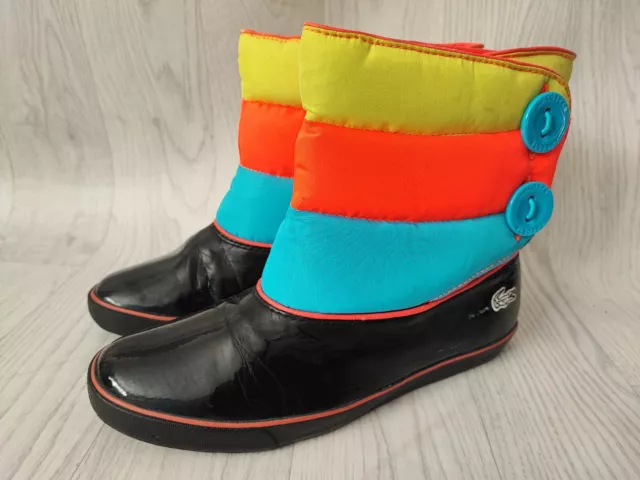 LACOSTE WINTER SNOW Boots Womens Ladies Button Side Shoes Multicolour Uk 5 Rare 19.99 PicClick UK