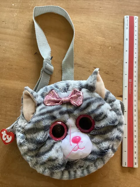 Ty Beanie Boo Kiki Cat Kitten Cross Body Purse Bag