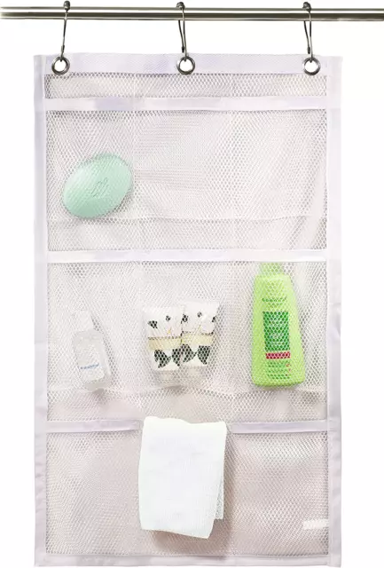 Shower Curtain Bathroom Organizer -9 Pockets- Perfect for Organizing Your Home B