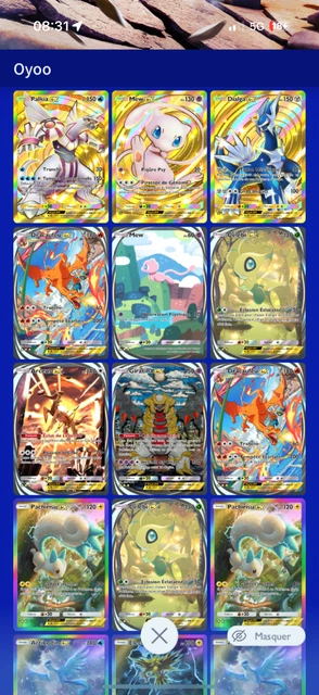Compte Pokémon TCG Pocket – LVL50 – Toutes Cartes Or – Version FR – Android