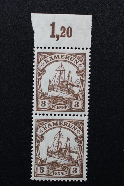 PAAR + ZÄHLRAND DEUTSCHE KOLONIEN KAMERUN MI Nr. 20 POSTFRISCH