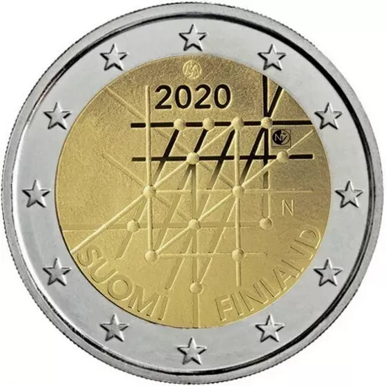 2€ commémorative Finlande 2020. UNC. 100 ans université de Turku