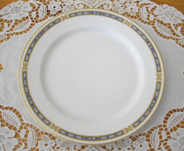Vintage Syracuse China O.P.CO. MISTIC 8" Plate Blue Gold  ~