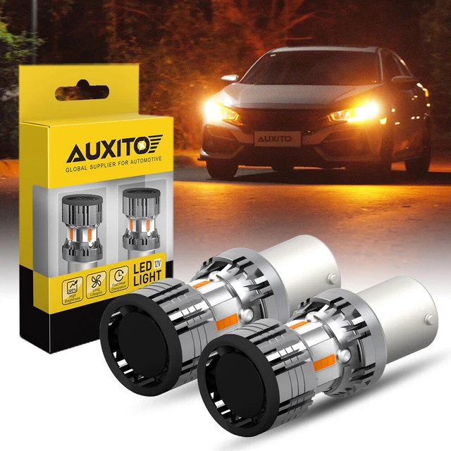 AUXITO 1156 BA15S P21W Amber Turn Signal LED Light Bulb Super Bright 2200K 12V