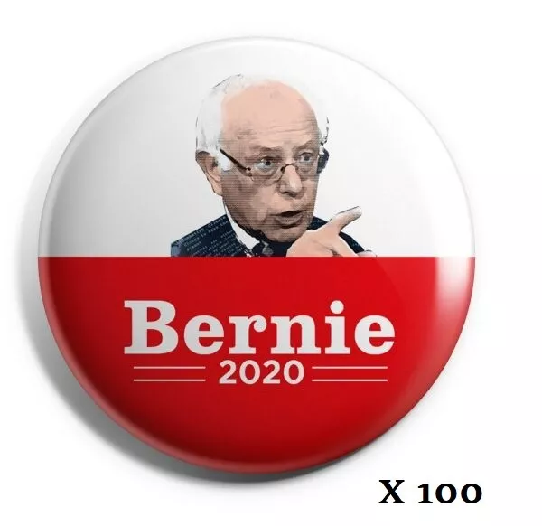 Bernie 2020 For President Campaign Pins - Wholesale Lot of 100 Buttons