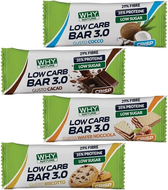 Box da 28Pz. Low Carb Bar 3.0 Barretta da 30g (fitnessnutrizione) - Why Nature (