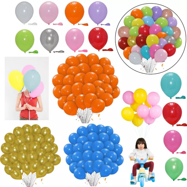 50X Latex PLAIN BALOON helium 10 INCH BALLOONS Party Birthday Wedding Balloons