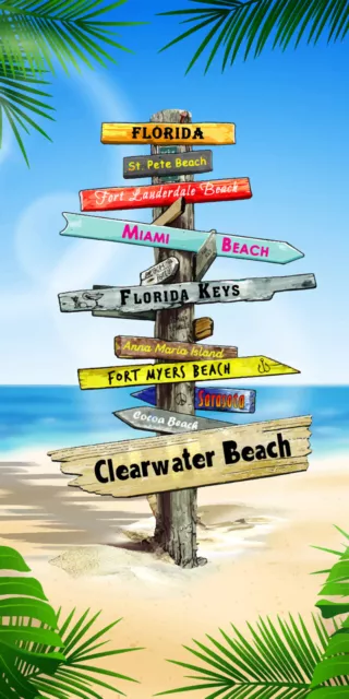 Florida Signs Southern Beach Towel 30"x60"