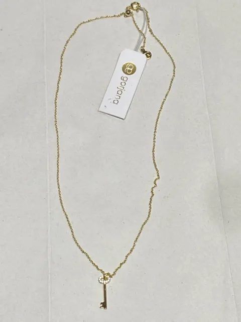 Gorjana Women’s Gold Tone Necklace 20” Length  Key Dangle Charm