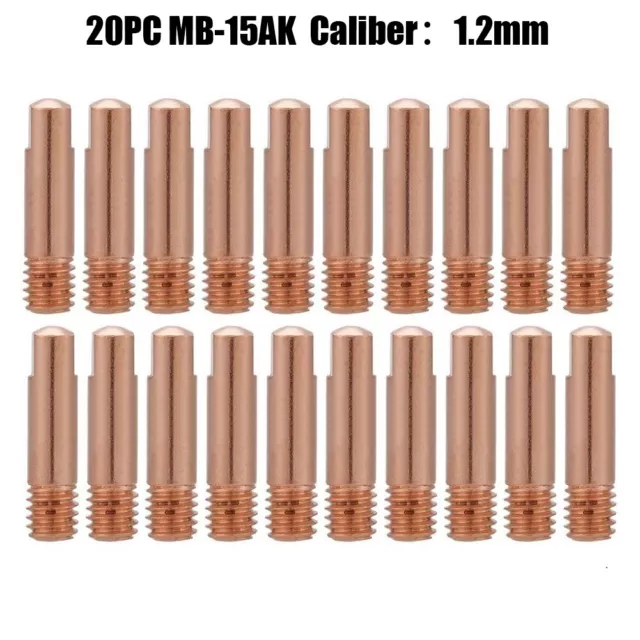 Copper Conductivity Gas Nozzle for MB15AK M6*25mm Welding Torch 20PC Set 2