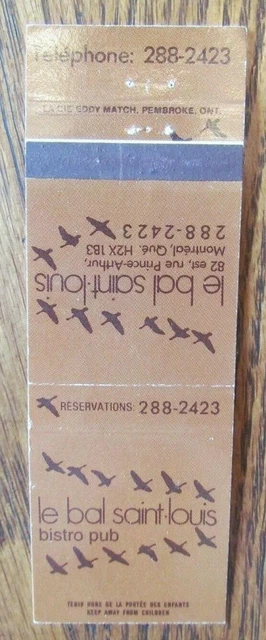 Bird - Duck: Bal Saint-Louis Bistro Pub (Montreal, Quebec) -G1