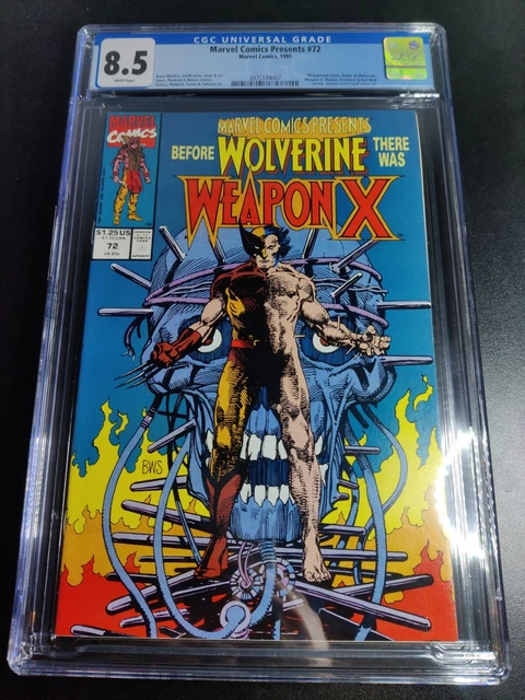 MARVEL COMICS PRESENTS #72 (1991 Marvel) CGC 8.5 VF+ Wolverine Origin Weapon X