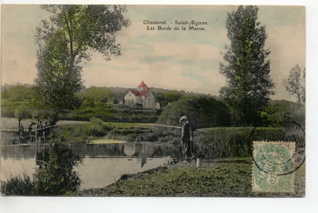 SAINT AIGNAN by Chaumont Haute Marne CPA 52 les edges de la marne color card