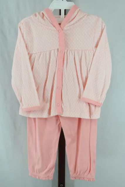 Carter's Baby Girl Pink 2 Piece Hoodie & Pants Outfit Set Size 9 Months