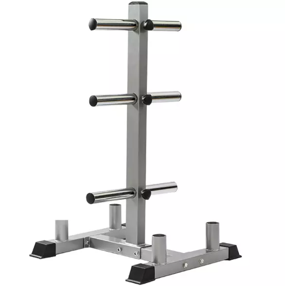 Heavy Duty Olympic Barbell Weight Plate Holder Stand Storage Rack 50mm 6 Collars 2