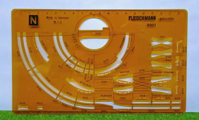 Fleischmann 9951, Gleisplanschablone N-Spur piccolo, ungebraucht