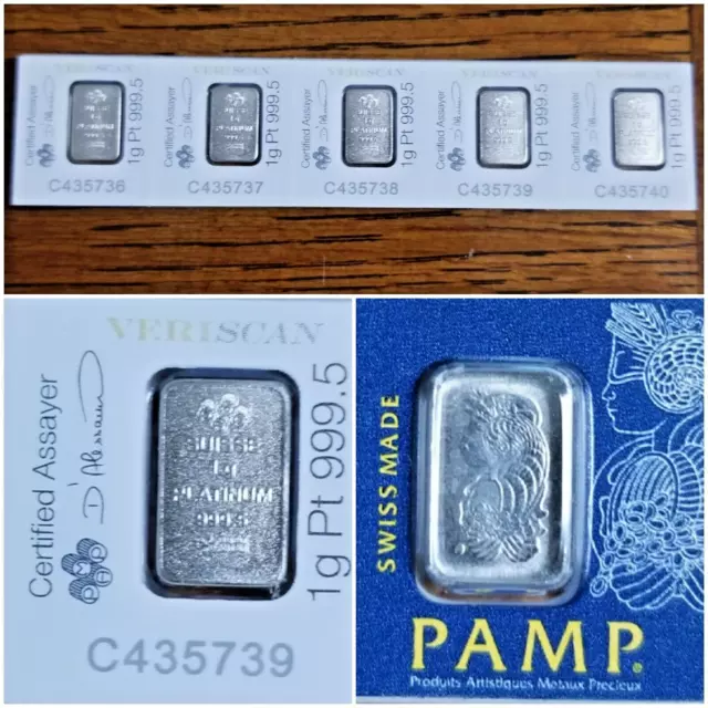 1-gram .999 Fine Platinum Multigram PAMP Bar – 739