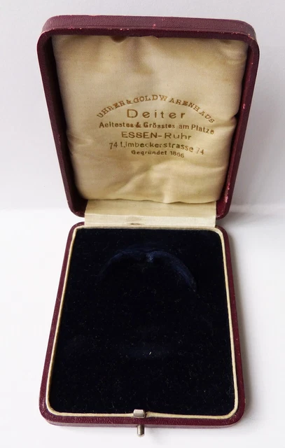Écrin à Boucles D'oreilles Ancien En Cuir - Marque KELTZ Strasbourg, 19ème Siècle - Occasion